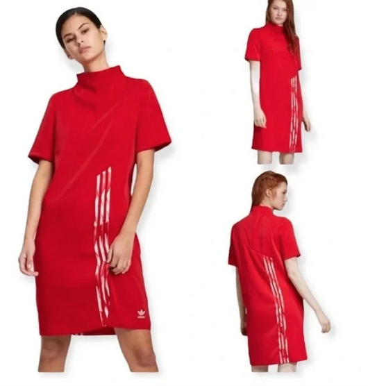 Adidas x Danielle Cathari Women's Scarlet Red Dress - DealDeeDee